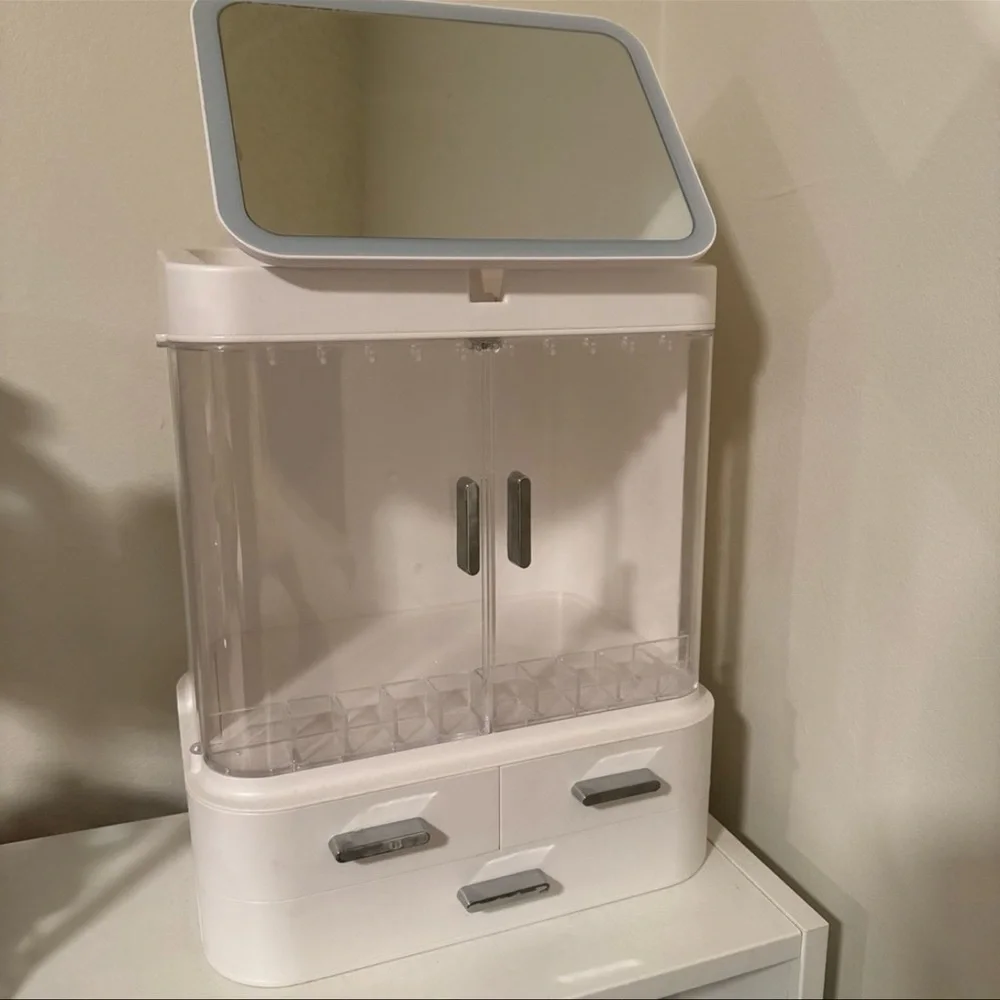 White Storage Organizer with Drawers